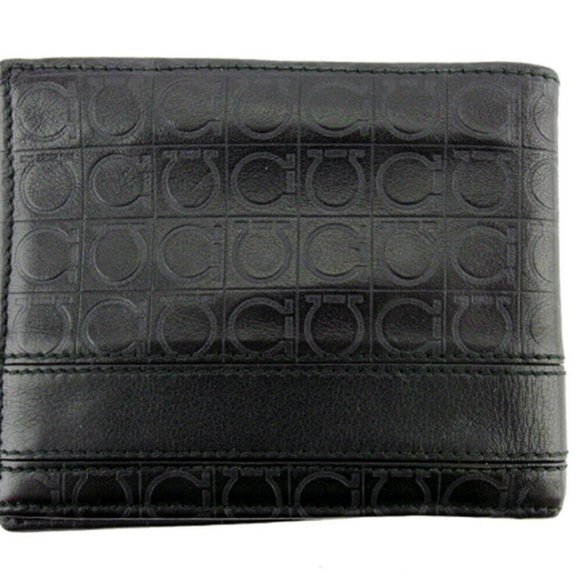 Salvatore Ferragamo bi-fold wallet Ganchini pattern leather Authentic  used - Picture 2 of 8